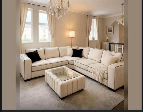 Beige velvet shape corner - beige,