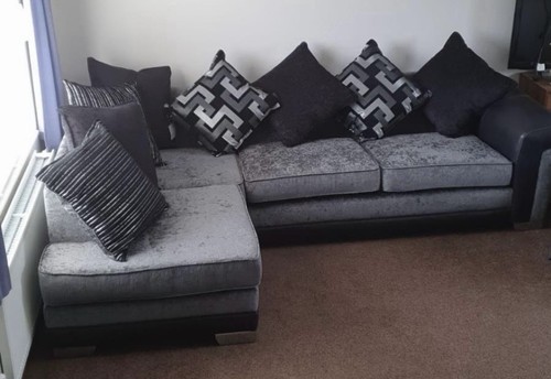 Dfs grey shaped sofa very - dfs,