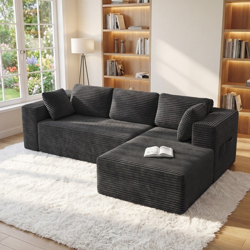 Velvet corner sofa - corner,